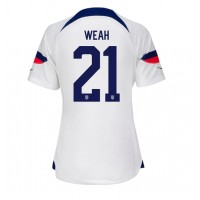 forente stater Timothy Weah #21 Fotballklær Hjemmedrakt Dame VM 2022 Kortermet